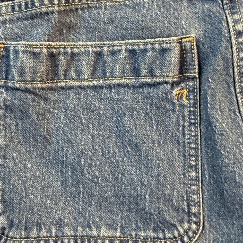 Madewell X Lisa Says Gah Shorts Womens 25 Blue Denim Braided Waist Shell Button - Picture 9 of 9